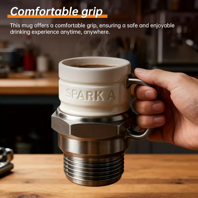Start Your Engine Spark Plug Mug - Julia M LifeStyles