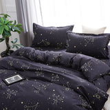 Starry Nights Microfiber Duvet Cover Set - 2-4PCS, King & Single Sizes