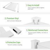 Privacy Fence Panels Kit Air Conditioner Trash Can Enclosure Vinyl white color