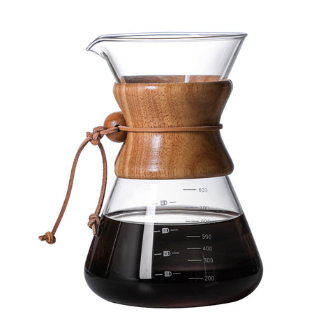 Minimalist High Borosilicate Glass Hand Brewed Coffee Pot