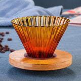 Handmade Japanese 500ml Brown Glass Mini Coffee Pot Set