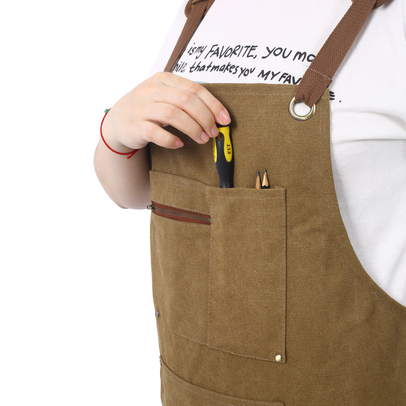 Long heavy-duty canvas tool apron, carpenter apron, carpenter 16 ounces, fully adjustable, no need for waxing eprolo