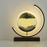 European Style LED Flowing Sand Painting Lamp - Elegant Night Light for Home