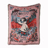 Artistic Cotton-Acrylic Knit Throw Blanket – Elegant American Style Designs