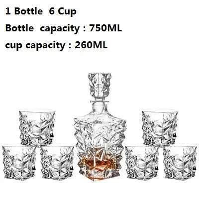 7PCS/SET Crystal Glass Wine Red Bottle + Cups Wine Decanter Whiskey Liqour Pourer Home Bar Vodka Beer Bottle Jar Jug JR 7PCS/SET Crystal Glass Wine Red Bottle + Cups Wine Decanter Whiskey Liqour Pourer Home Bar Vodka Beer Bottle Jar Jug JR 1005004388304193-A bottle an 6cup 161
