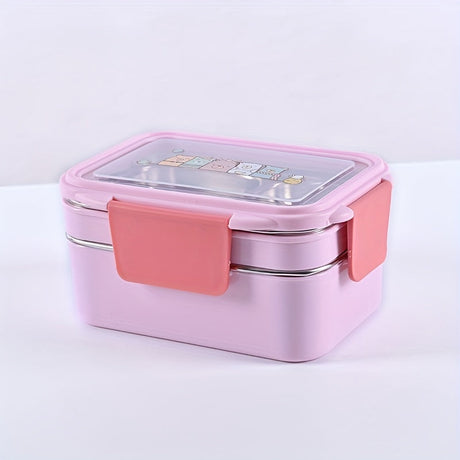1pc Programmable Stainless Steel Lunch Box with Grids, Leakproof Bento Container, Dishwasher Safe, Rectangle Food Storage for Office, School, Canteen, Home Kitchen - No Electricity Needed,Back to School Julia M LifeStyles