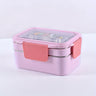 1pc Programmable Stainless Steel Lunch Box with Grids, Leakproof Bento Container, Dishwasher Safe, Rectangle Food Storage for Office, School, Canteen, Home Kitchen - No Electricity Needed,Back to School Julia M LifeStyles