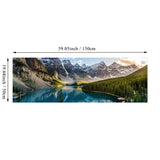 1pc Canvas Painting, Lake Forest Mountain Scenery Painting, Wall Art Decor, For Living Room, Bedroom, No Frame, 19.68*59.05inch