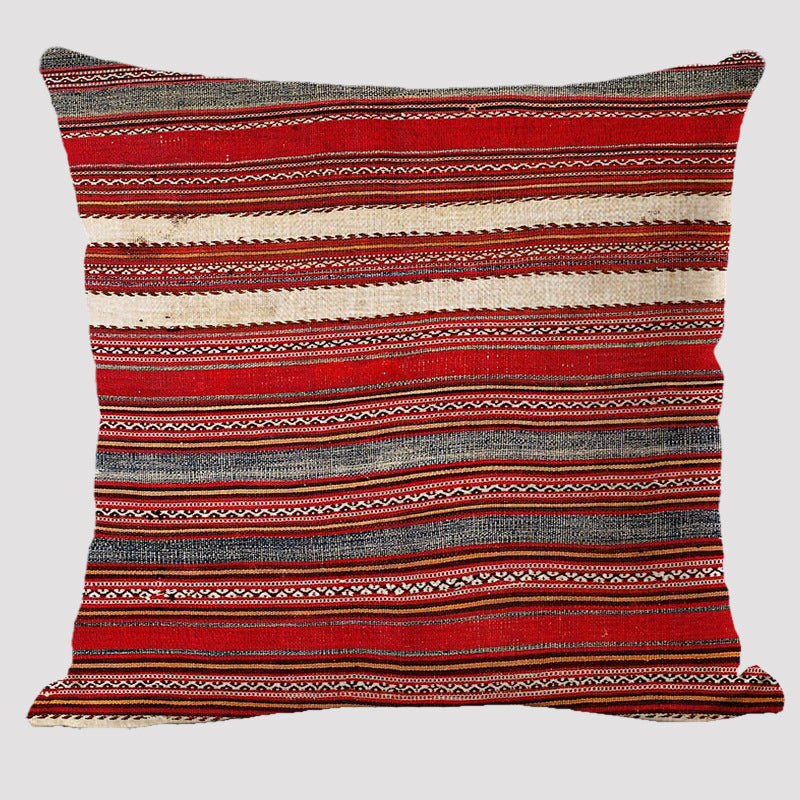 Bohemian Elegance: Linen Pillowcase in Ethnic Style