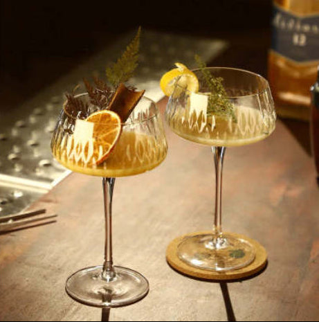 Engraved Cocktail Special Creative Glass Embossed Goblet