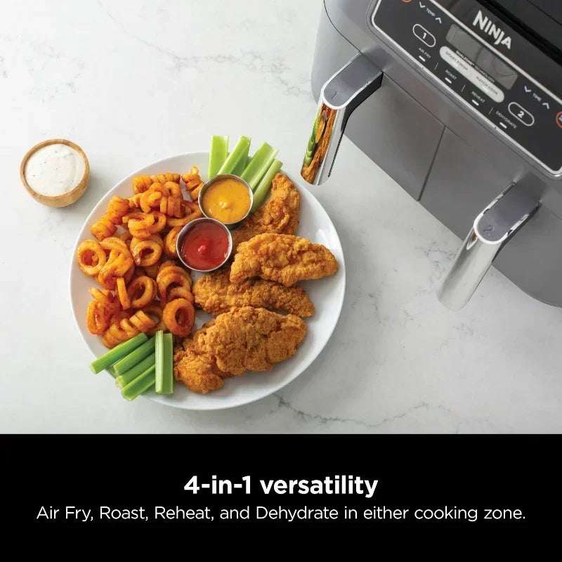 8 Qt 4-in-1 Air Fryer with 2-Basket, featuring DualZone™ Technology, DZ100WM 8 Qt 4-in-1 Air Fryer with 2-Basket, featuring DualZone™ Technology, DZ100WM 1005005272794429-Dark Grey-United States 134