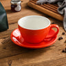 Nordic Ceramic Latte Cup – 300ml Artisan Coffee Cup with Contrast Rim
