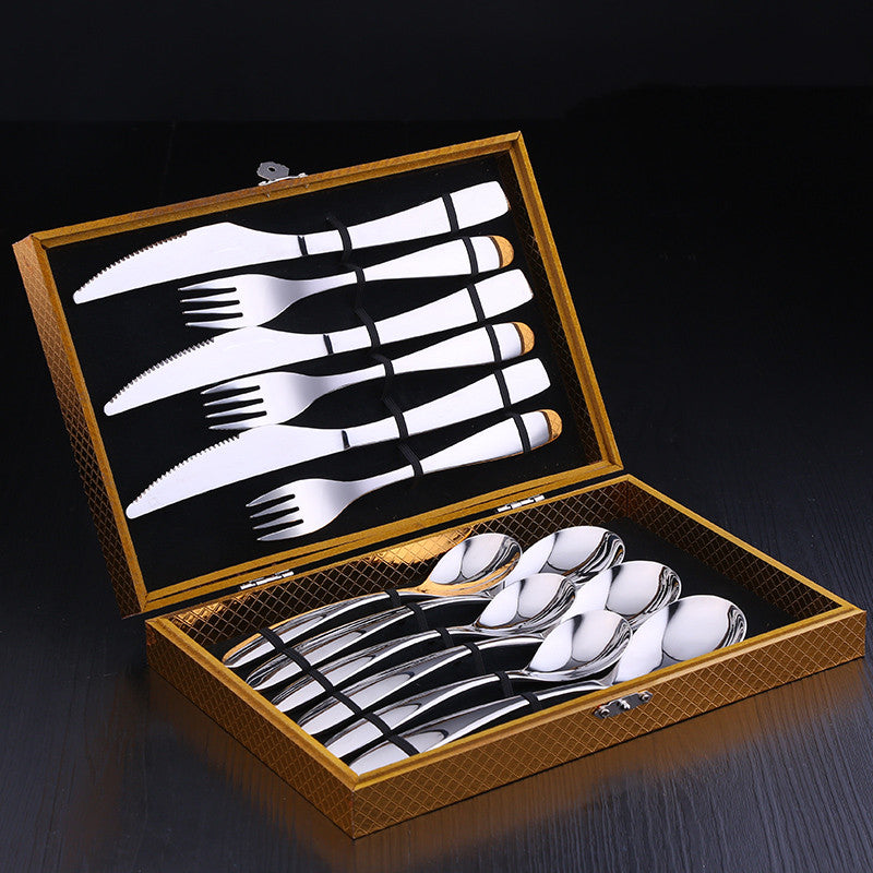Exquisite Steak Knife and Fork Plate Set