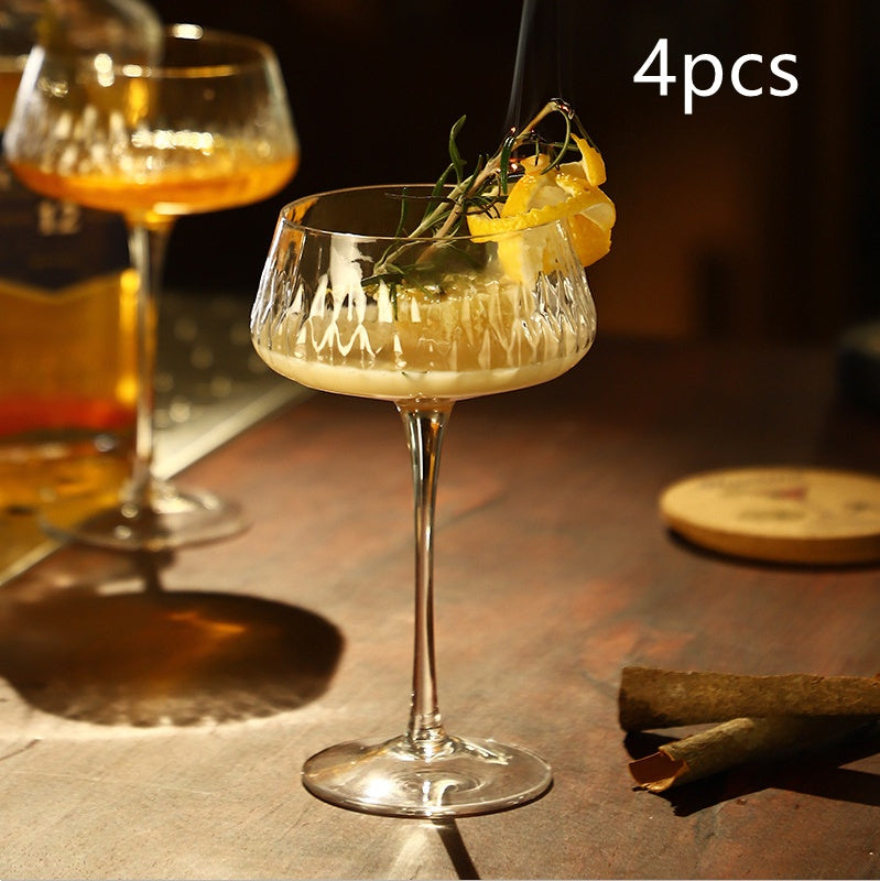 Engraved Cocktail Special Creative Glass Embossed Goblet