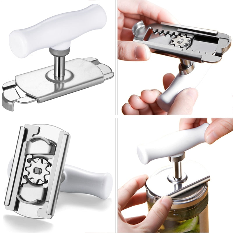 Multi-function Bottle Cap Opener - Stainless Steel Jar Opener - Julia M LifeStyles