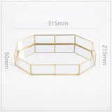 Vitra Brass & Glass Vanity Tray