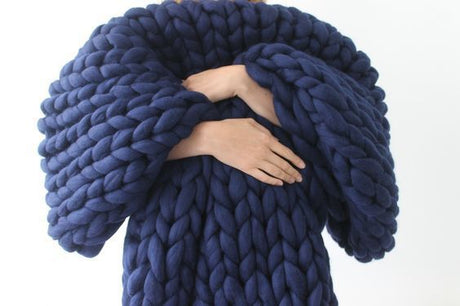 Nordic Thick Wool Hand-Woven Luxury Blanket