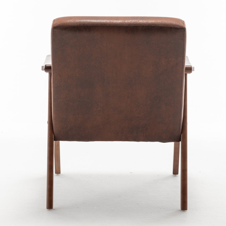 Medieval modern chair, solid wood frame living room chair, accent chair with ultra thick backrest - Julia M LifeStyles