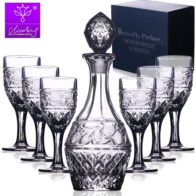 Elegance Crystal Glass Liquor Set – Timeless Sophistication