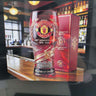 Colored glass bottle beer glass
