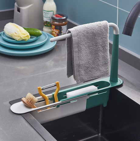 Retractable Kitchen Water Rack & Vegetable Drain Basket Julia M Home & Kitchen