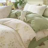 Jacquard Floral Cotton Gauze Bedding Set – Soft Layered Comfort