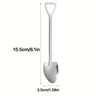 A set of 5 stainless steel ice cream spoons, creative shovel design, suitable for dessert, tea, coffee, family, kitchen, restaurant Julia M LifeStyles