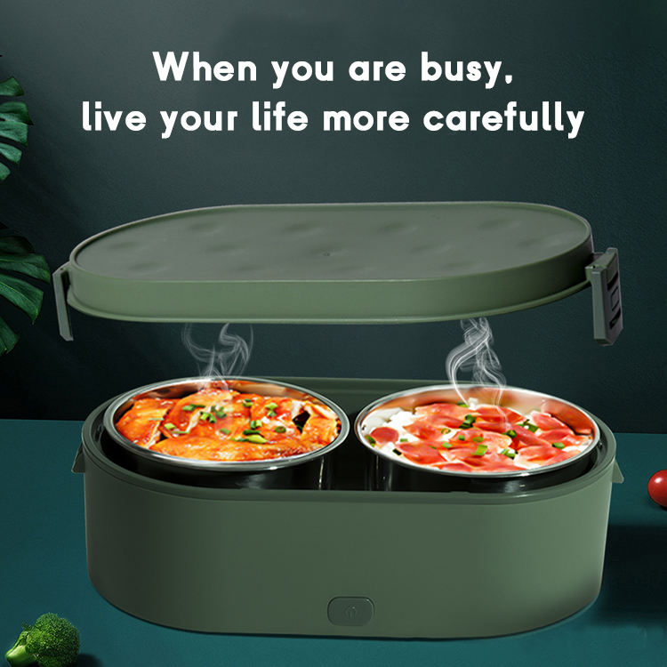 Power Bank USB  luminous Glasses Self heat lunchbox Electric Food Warmer Heated Lunch Box Electric USB For Office Outdoor