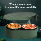 Power Bank USB  luminous Glasses Self heat lunchbox Electric Food Warmer Heated Lunch Box Electric USB For Office Outdoor
