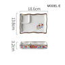 Dumpling plate sushi plate round square plate with soy sauce and vinegar partitioned snack plate ceramic plate for home use