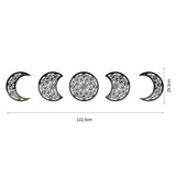 European Style 3D Stereoscopic Moon Phase Acrylic Mirror Wall Sticker