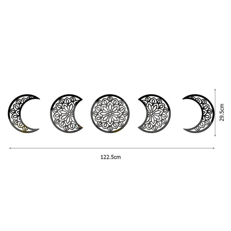 European Style 3D Stereoscopic Moon Phase Acrylic Mirror Wall Sticker