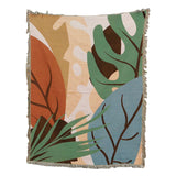Artistic Cotton-Acrylic Knit Throw Blanket – Elegant American Style Designs