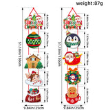 Christmas Door Hanging Festival Decoration Couplets Santa Claus Snowman Door Curtain Hanging Party Supplies