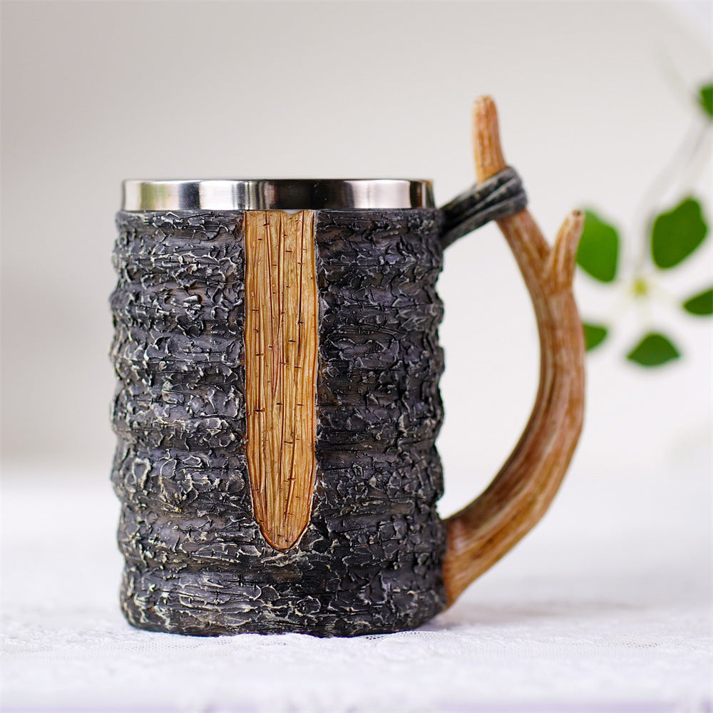 Original Tree Branch Mug - Rustic Log Design Beer Cup