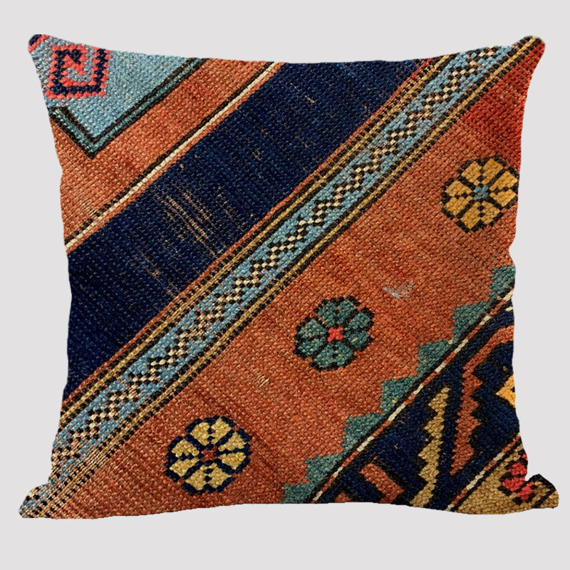 Bohemian Elegance: Linen Pillowcase in Ethnic Style