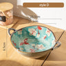 7.5inch Japanese Household Noodle Bowl Ceramic Soup Bowl With Handle Salad Pasta Bowl Kitchen Tableware Microwave Oven Bakware