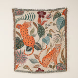 Artistic Cotton-Acrylic Knit Throw Blanket – Elegant American Style Designs