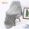 Nordic Chunky Knit Blanket Handmade Crochet Throw Knitted Blanket Sofa Blanket Oversized Woolen Blanket