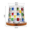 Hand drawn rotating glass cups multiple multi-purpose whiskey glasses rotating glass cups Julia M Home & Kitchen
