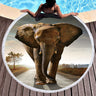 Bedding 3D printing Elephant Round Bohemian Beach towel home textile  Beach Towel Tapestry Blanket