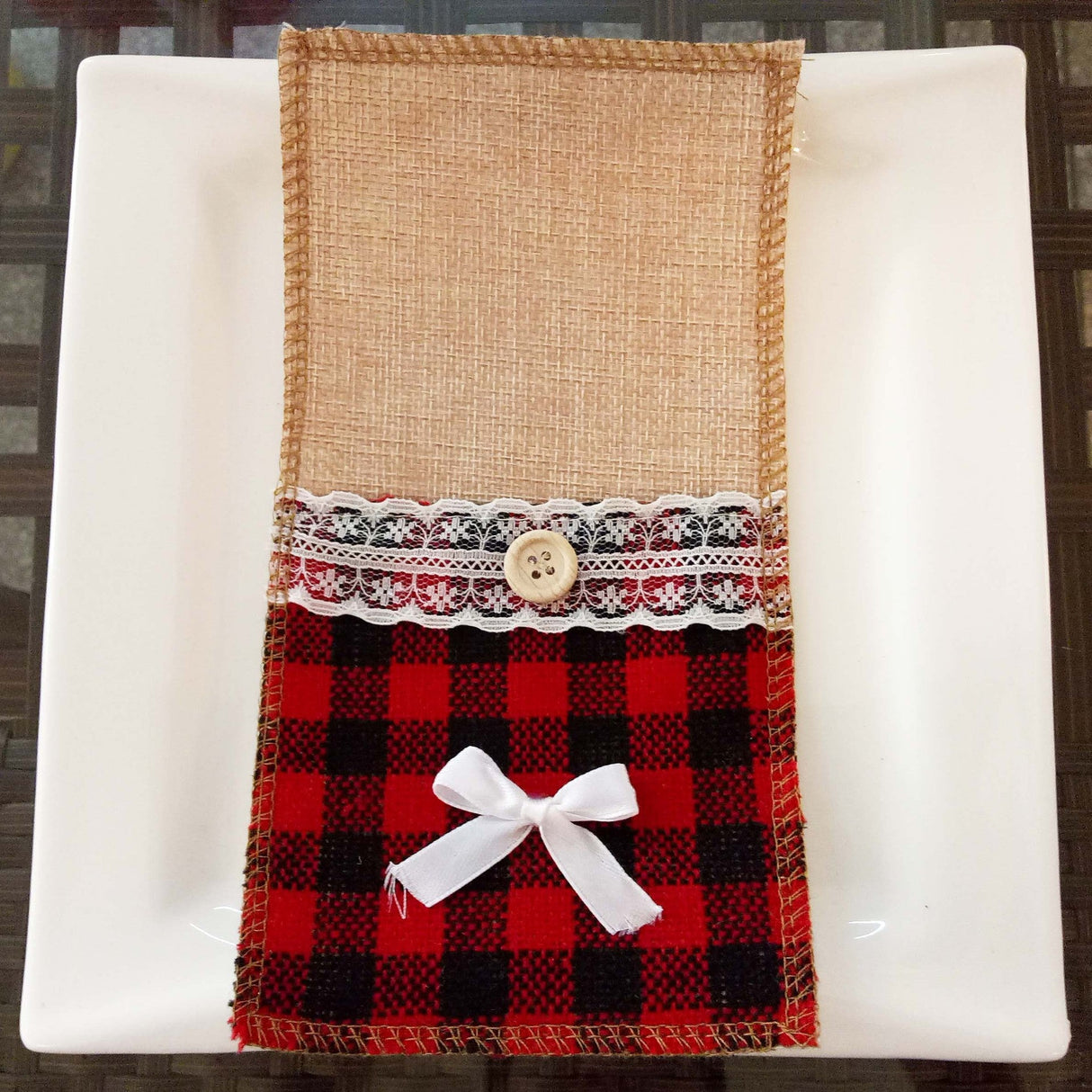 Christmas knife and fork set, Christmas decoration, restaurant decoration, hotel decoration, linen cloth, Christmas knife and fork set Julia M Home & Kitchen