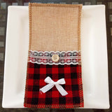 Christmas knife and fork set, Christmas decoration, restaurant decoration, hotel decoration, linen cloth, Christmas knife and fork set Julia M Home & Kitchen