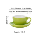 Nordic Ceramic Latte Cup – 300ml Artisan Coffee Cup with Contrast Rim
