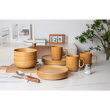 12-Piece Stoneware Dinnerware Set with Mugs - Microwave & Dishwasher Safe