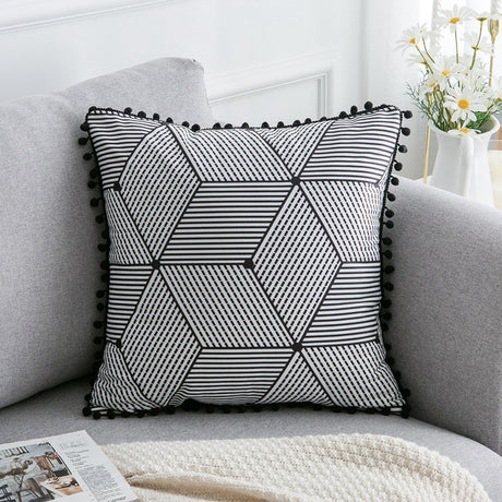 Bohemian Elegance Plush Throw Pillow Cover 30x50cm & 45x45cm