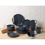 12-Piece Stoneware Dinnerware Sets With Mugs  Microwave  Dishwasher Safe  Non-Toxic Dinner Plates Bowls Set Stackable Matte Glaze Kitchenware For 3