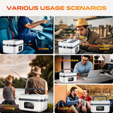 Wireless Electric Insulated Lunch Box - Built-in 8000mAh Battery, 60W Heating Lunch Box 33.81oz Stainless Steel Portable Food Heater, Can Be Used As A Power Bank To Charge Mobile Phones, Suitable For Travel, Cars, Truck Drive Julia M LifeStyles