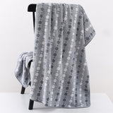 Wide Stripe Dark Stripe Coral Velvet Printing Towels Suit