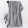 Wide Stripe Dark Stripe Coral Velvet Printing Towels Suit